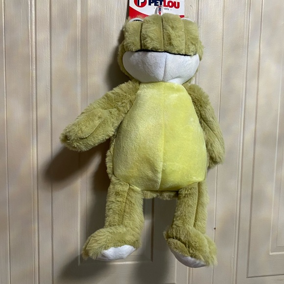 - Brand New Petlou Dog  Toy Frog 16” Clinker & Squeaker - Picture 1 of 8